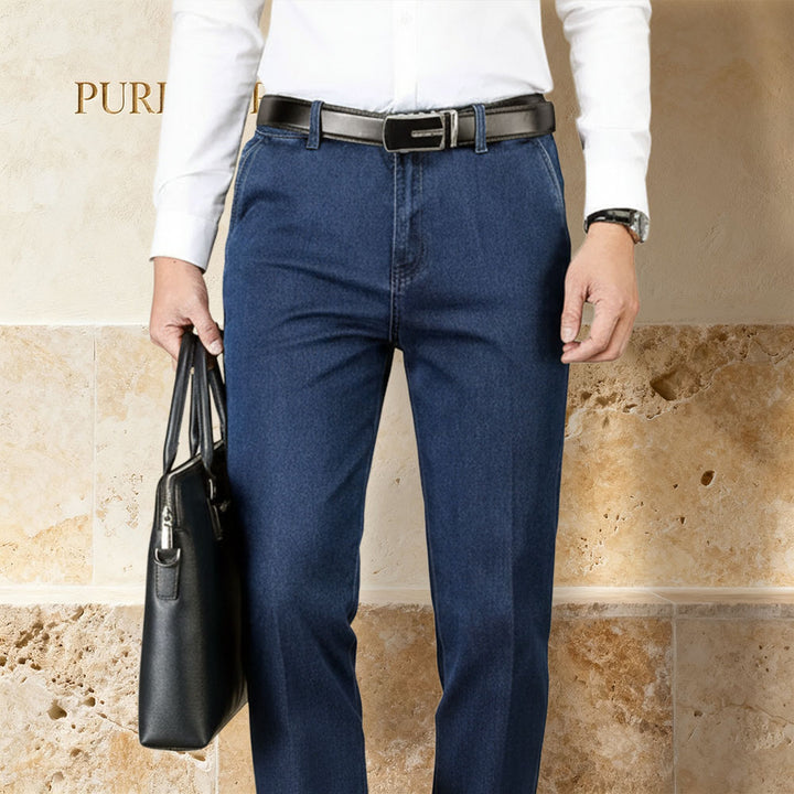 Men's Classic Straight-Fit Denim Jeans – Ultra-Durable, Lightweight Jeans