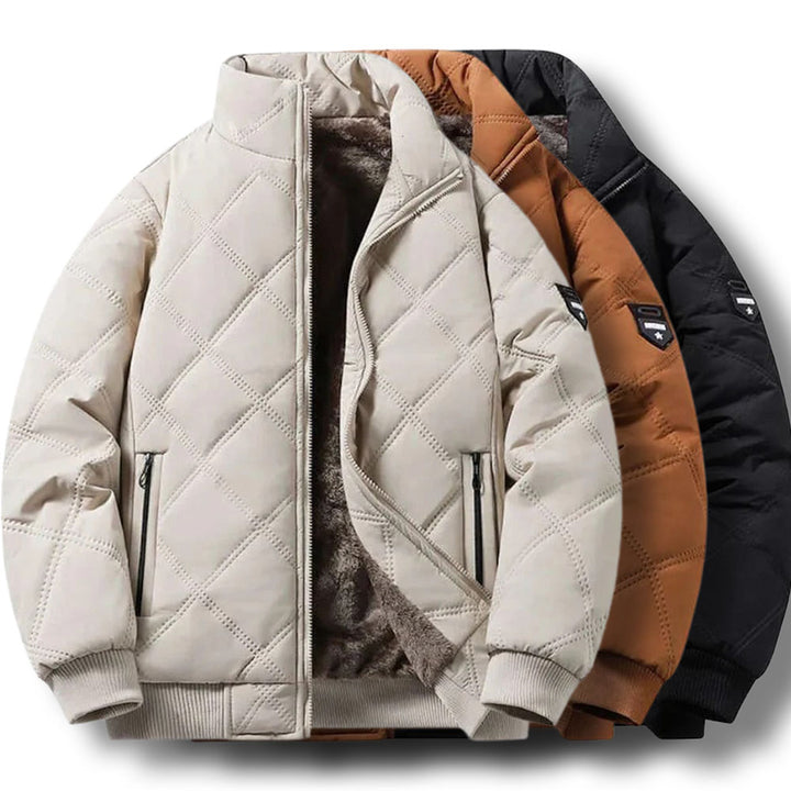Men's Diamond-Stitch Insulated Winter Jacket – Ultra-Durable, Cozy Jacket