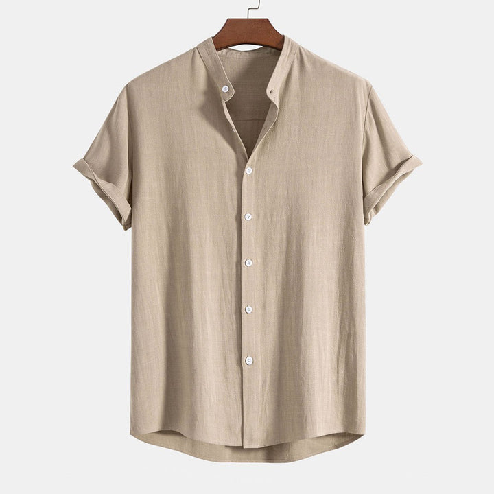 Men's Classic Linen Short Sleeve Shirt – Ultra-Soft, Button-Down Shirt