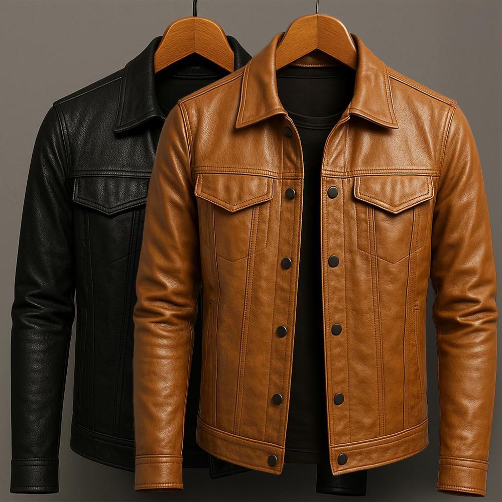Hand Crafted Classic Leather Jacket – Tailored Fit, Durable Jacket