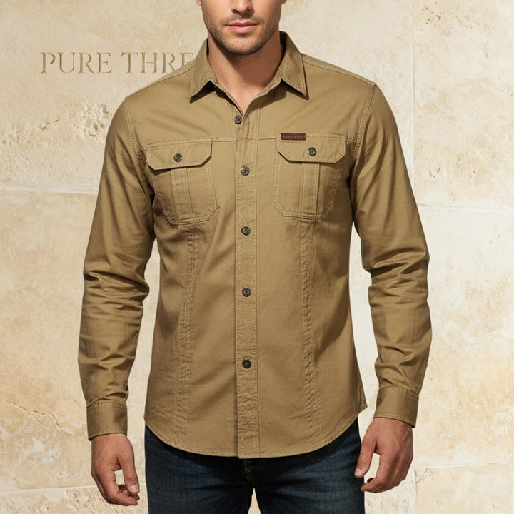 Men's Heavy Duty Cargo Cotton Shirt – 100% Pure cotton, Durable Shirt