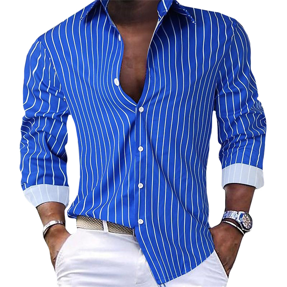 Classic Button-up Stripe Shirt – Ultra-light, Tailored Fit, Dress Shirt