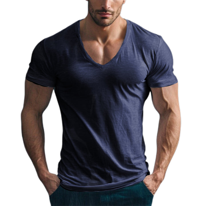 100% Pure Cotton V-Neck T-Shirt – Lightweight, Ultra-soft Tee