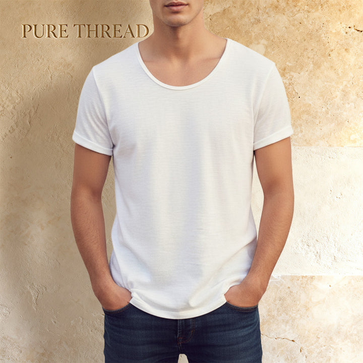 Men’s 100% Cotton Classic Crew Neck T-Shirt – Soft, Breathable Tee