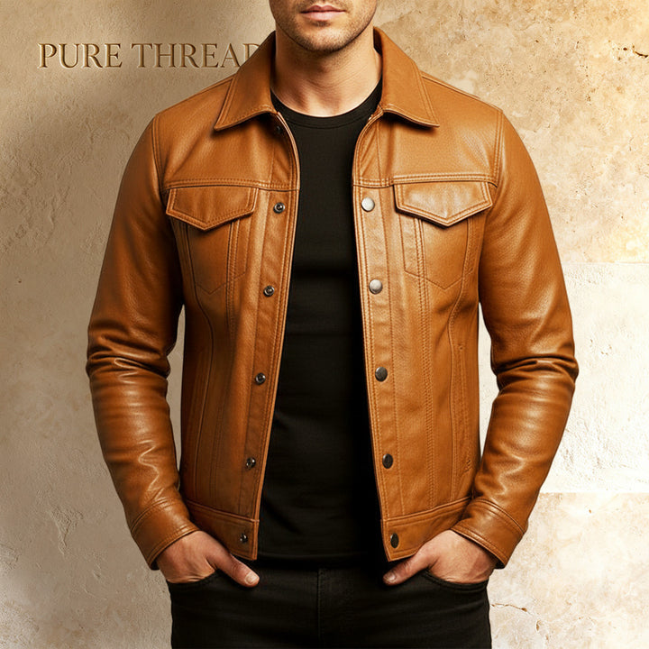 Hand Crafted Classic Leather Jacket – Tailored Fit, Durable Jacket