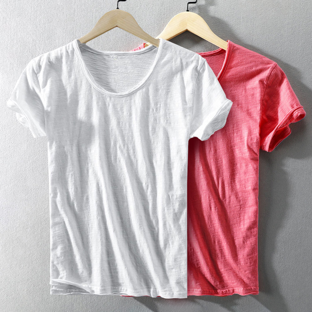 Pure Cotton Crew Neck T-Shirt for Men – Ultra-Soft, Lightweight, Breathable Tee