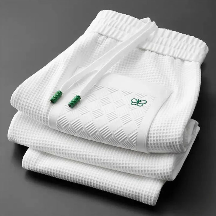 Men's Textured Cotton Blend Lounge Trousers – Lightweight, Breathable Trousers