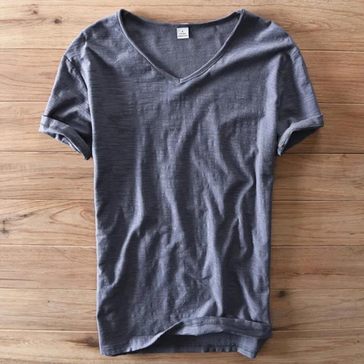 Men's 100% Cotton V-Neck T-Shirt – Ultra-Soft, Lightweight Dailywear Tee