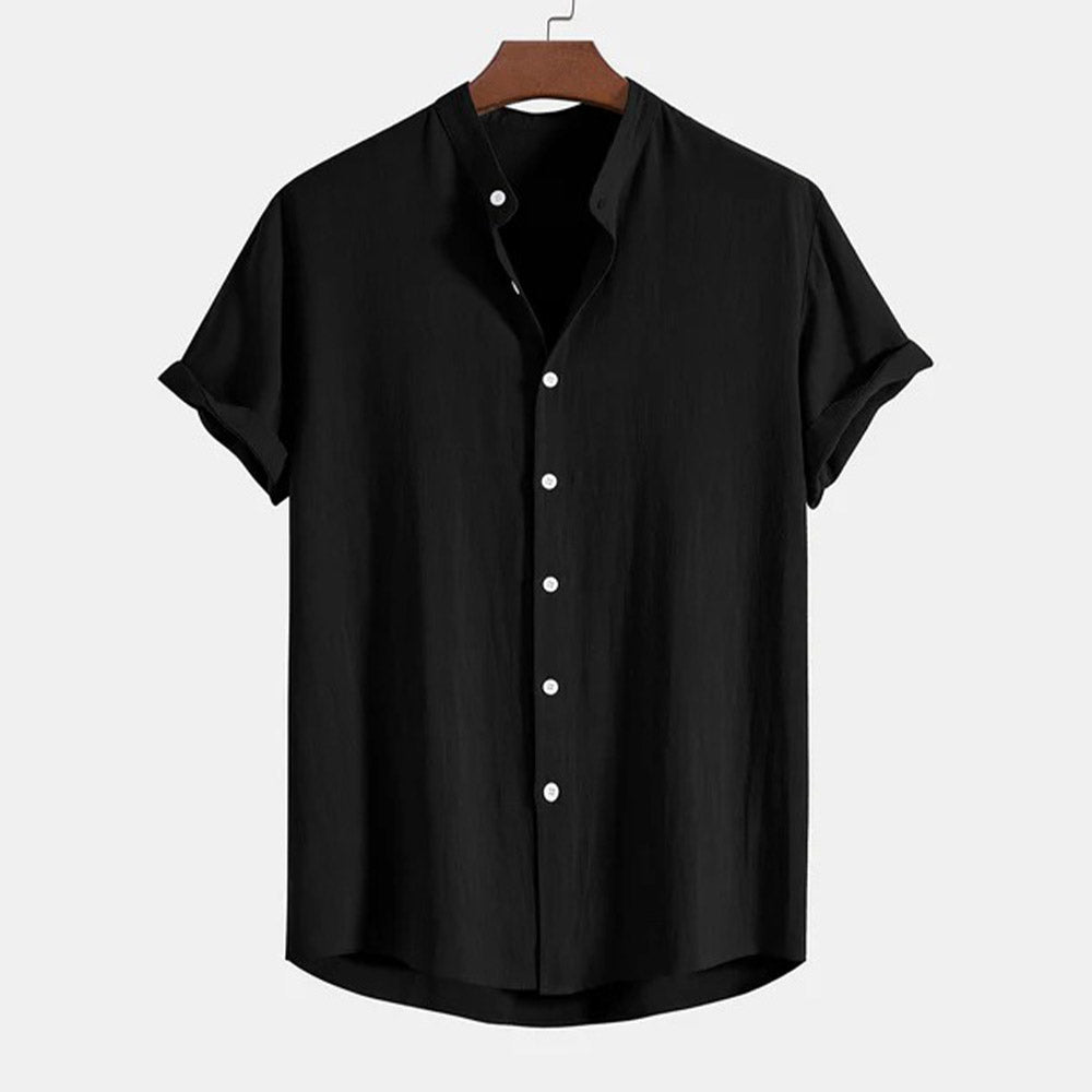 Men's Classic Linen Short Sleeve Shirt – Ultra-Soft, Button-Down Shirt