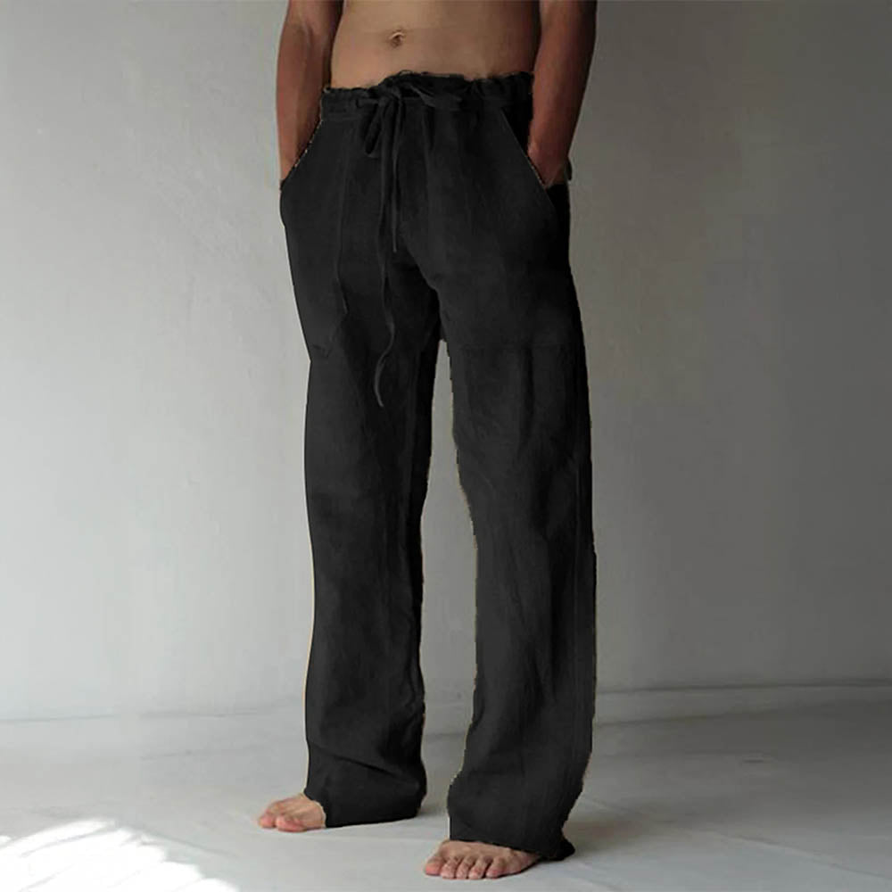 Men’s 100% Pure Cotton Trousers – Lightweight, Relaxed-Fit Everyday Pants