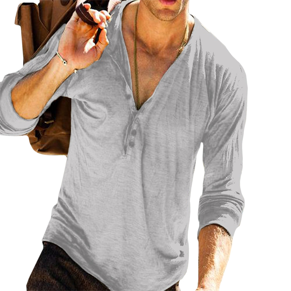 Men’s Premium Cotton Blend Henley T-Shirt – Lightweight, Breathable, Ultra-soft Tee