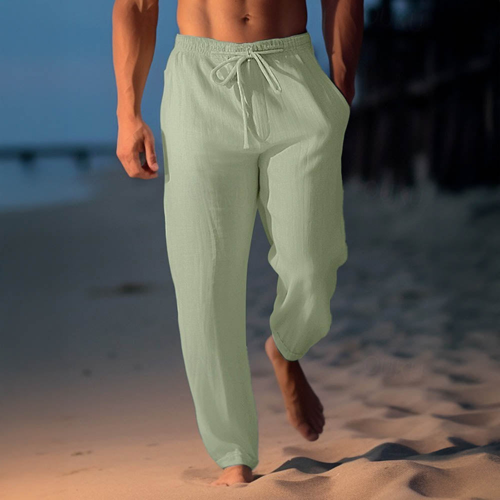 Men’s Lightweight Linen Pants - Relaxed Fit Trousers