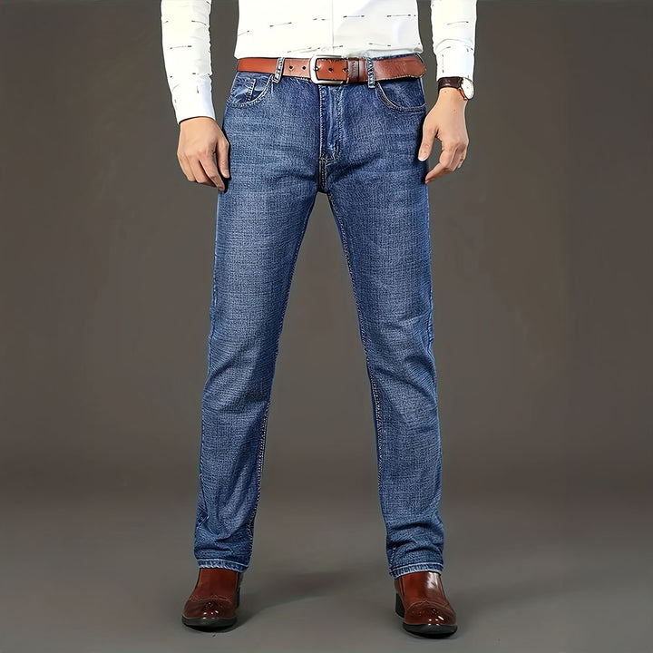 Men’s Classic Straight-Fit Cotton Jeans – Durable, Comfortable Dailywear Denim