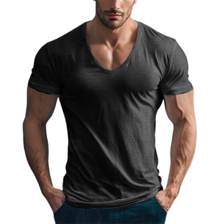 100% Pure Cotton V-Neck T-Shirt – Lightweight, Ultra-soft Tee