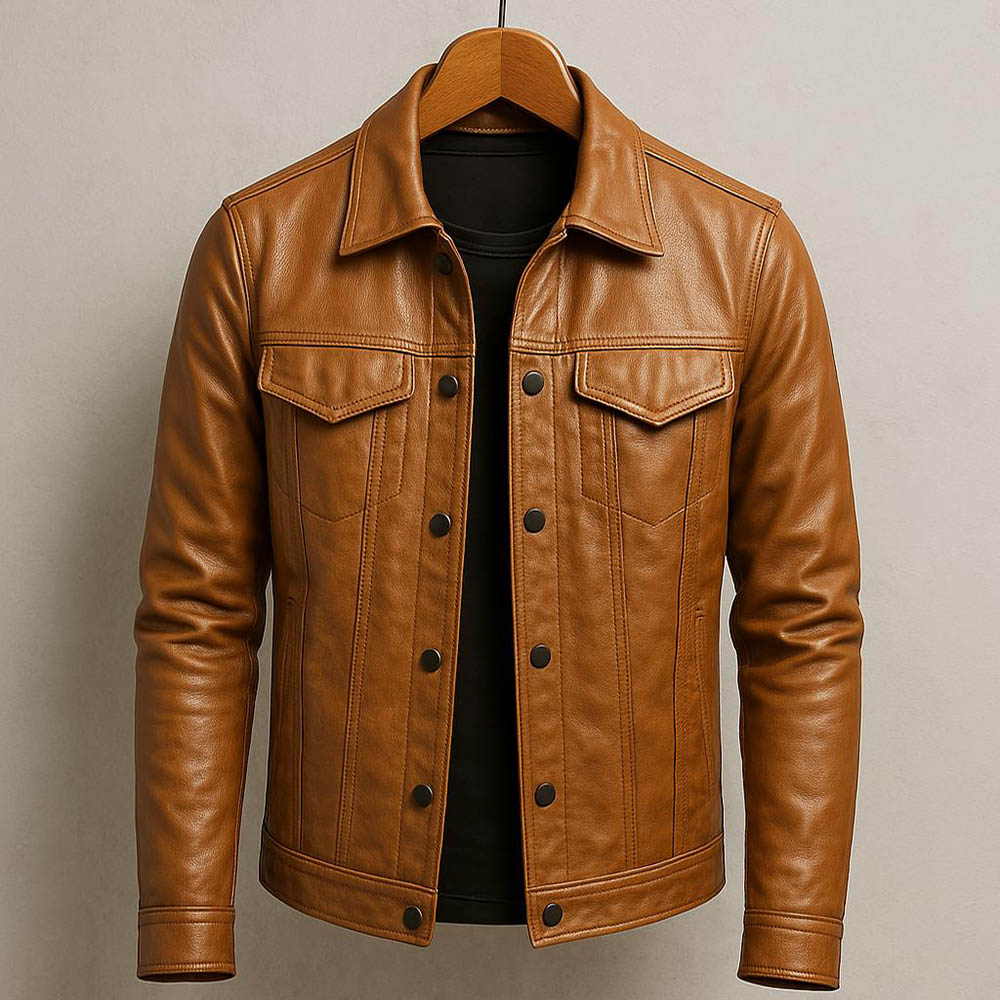 Hand Crafted Classic Leather Jacket – Tailored Fit, Durable Jacket