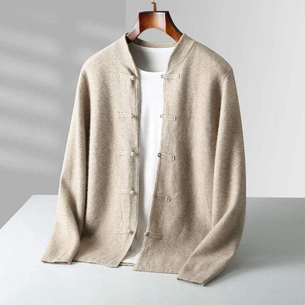 Men's Soft Cashmere Loop-Button Cardigan – Ultra-Light, Super Soft Cardigan