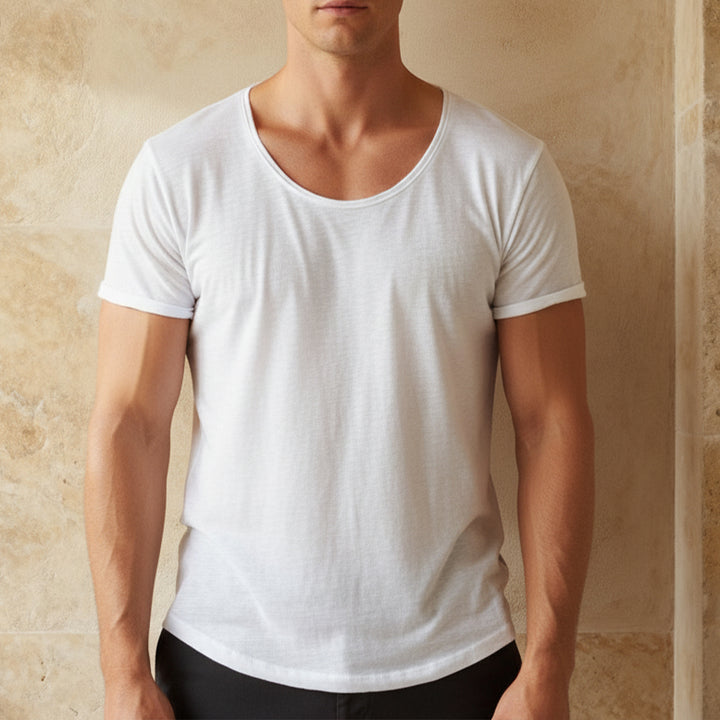 Pure Cotton Crew Neck T-Shirt for Men – Ultra-Soft, Lightweight, Breathable Tee
