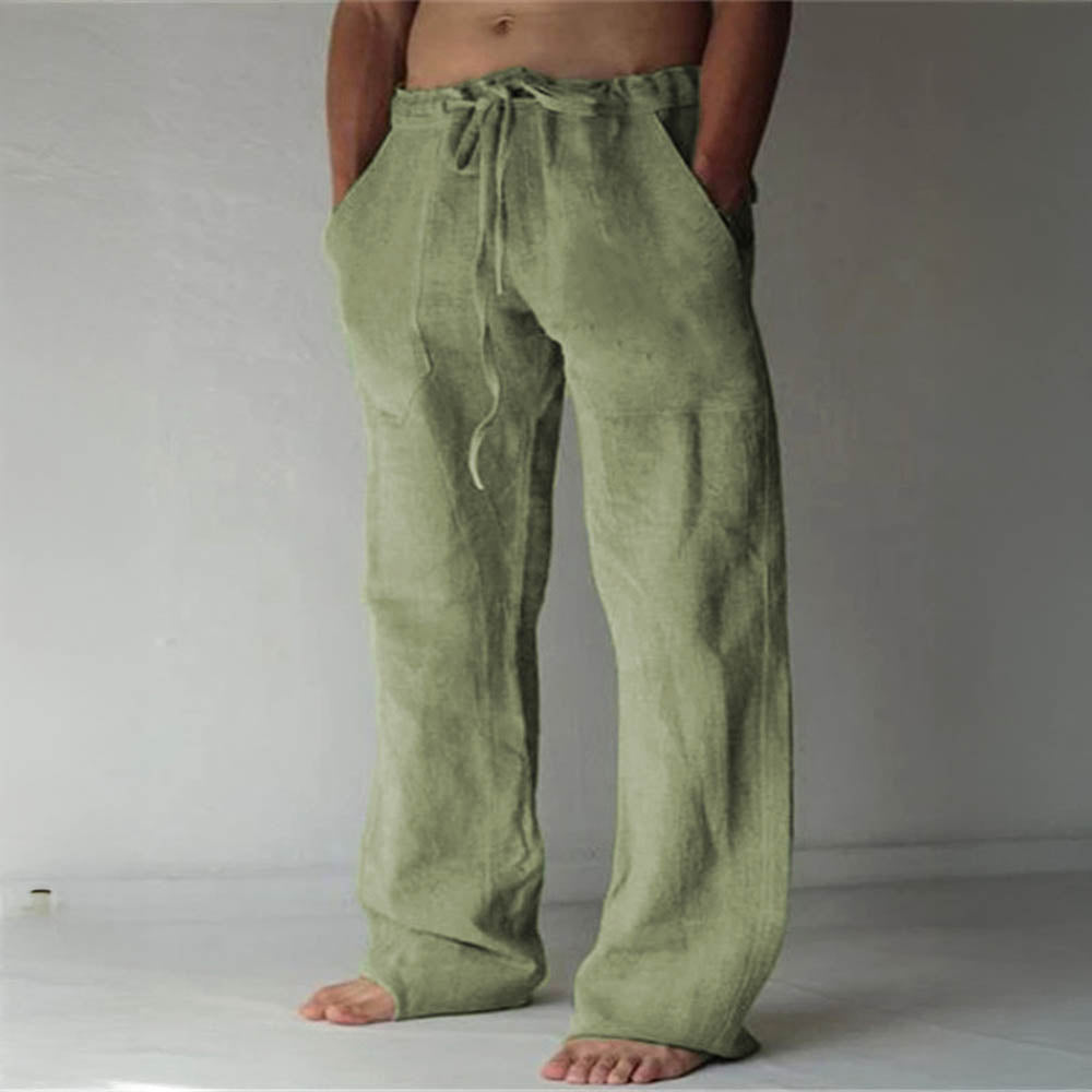 Men’s 100% Pure Cotton Trousers – Lightweight, Relaxed-Fit Everyday Pants