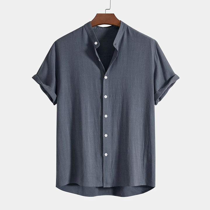 Men's Classic Linen Short Sleeve Shirt – Ultra-Soft, Button-Down Shirt