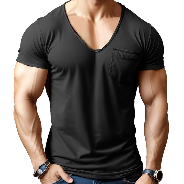 Men’s Slim-Fit V-Neck Shirt – Ultra-Smooth, Lightweight, Stretchable Tee
