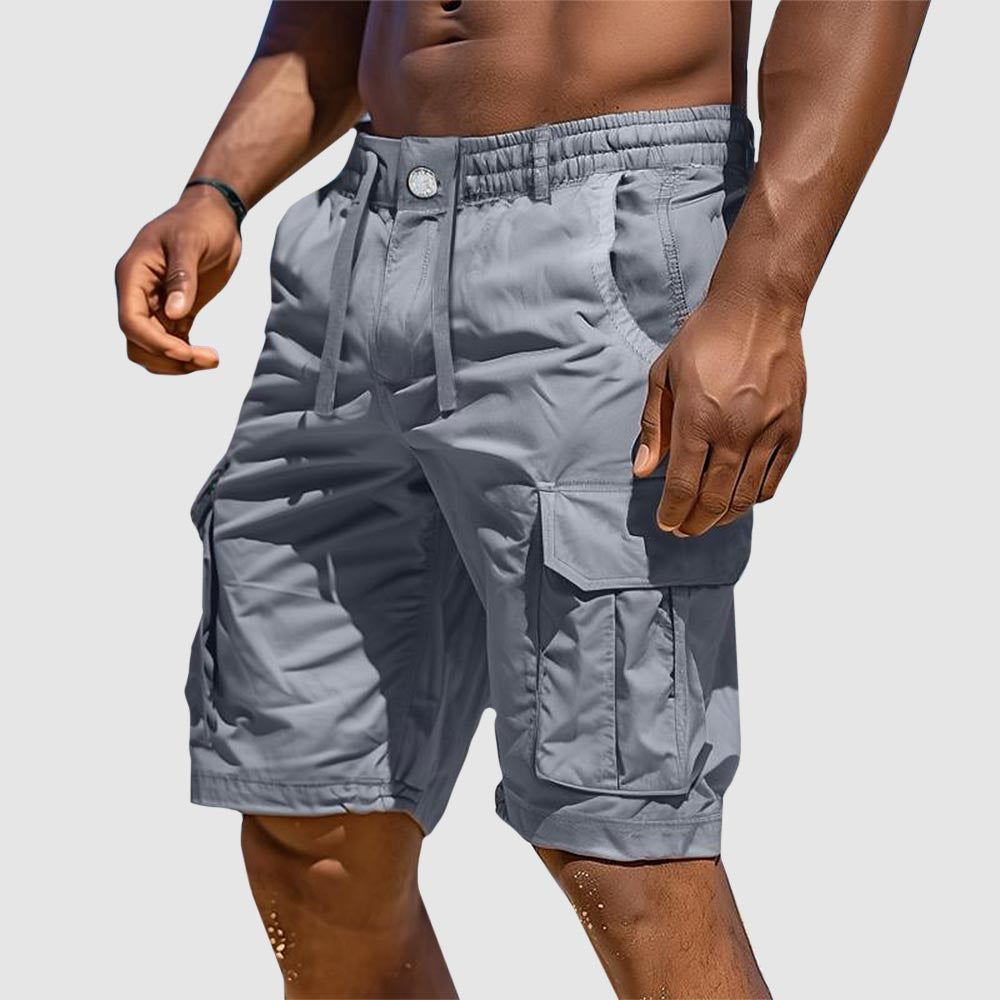 Men's Utility Cargo Cotton Shorts – Relaxed Fit, Multiple Pockets, Lightweight Shorts