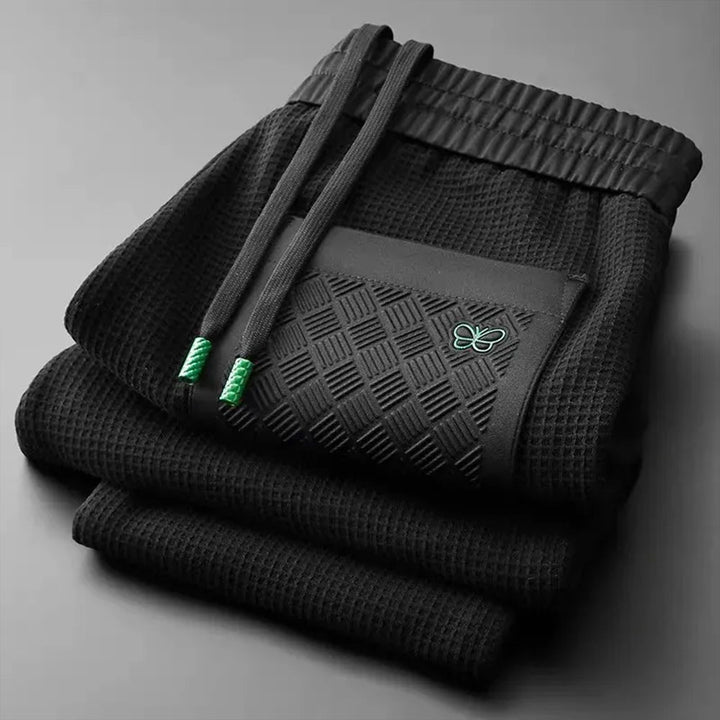 Men's Textured Cotton Blend Lounge Trousers – Lightweight, Breathable Trousers