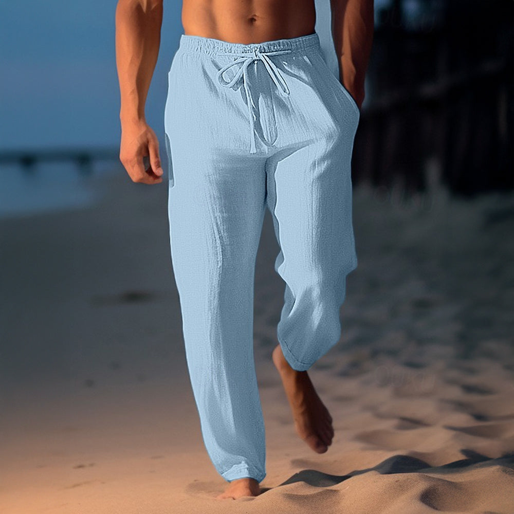 Men’s Lightweight Linen Pants - Relaxed Fit Trousers