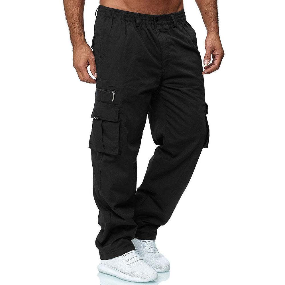 Men’s Cotton-Blend Cargo Trousers – Relaxed Fit, Multi-Pocket Utility Pants
