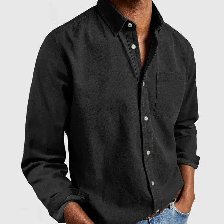 Men's Long Sleeve 100% Pure Cotton Shirt – Relaxed fit, Ultra-soft Daily-wear Shirt