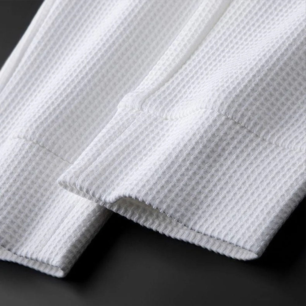 Men's Textured Cotton Blend Lounge Trousers – Lightweight, Breathable Trousers