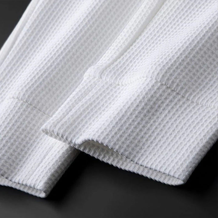 Men's Textured Cotton Blend Lounge Trousers – Lightweight, Breathable Trousers