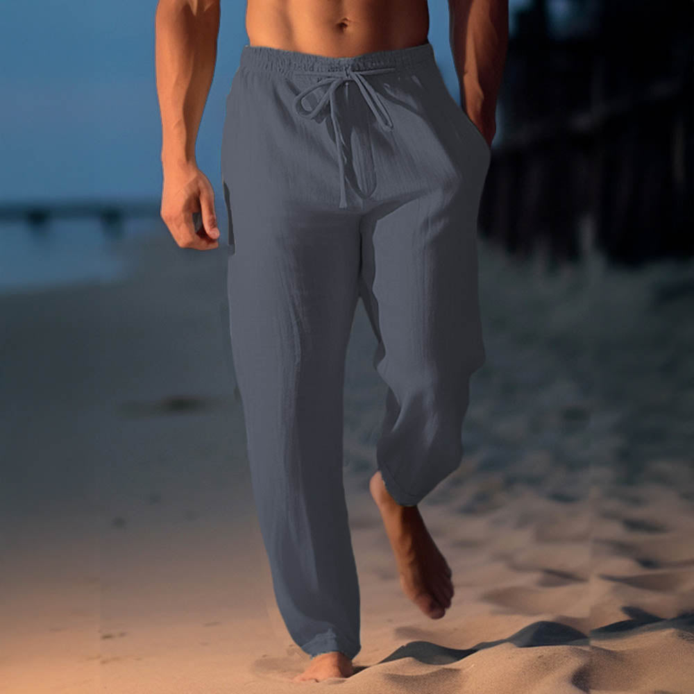 Men’s Lightweight Linen Pants - Relaxed Fit Trousers