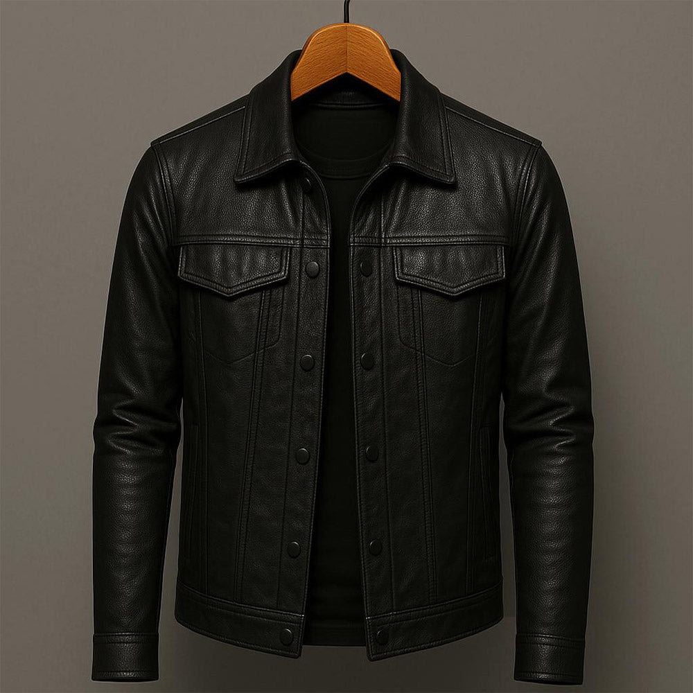 Hand Crafted Classic Leather Jacket – Tailored Fit, Durable Jacket