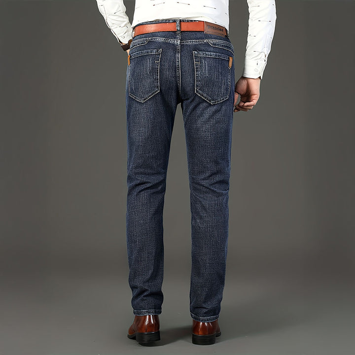 Men’s Classic Straight-Fit Cotton Jeans – Durable, Comfortable Dailywear Denim