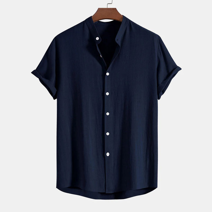 Men's Classic Linen Short Sleeve Shirt – Ultra-Soft, Button-Down Shirt