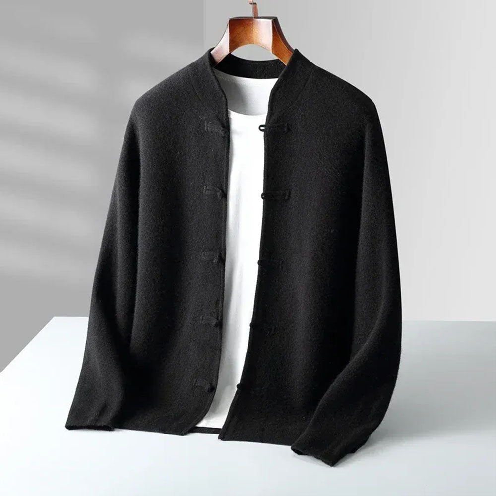 Men's Soft Cashmere Loop-Button Cardigan – Ultra-Light, Super Soft Cardigan