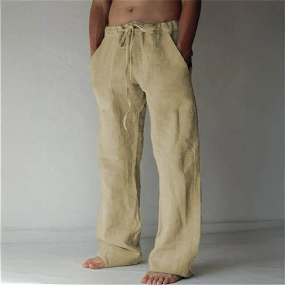 Men’s 100% Pure Cotton Trousers – Lightweight, Relaxed-Fit Everyday Pants