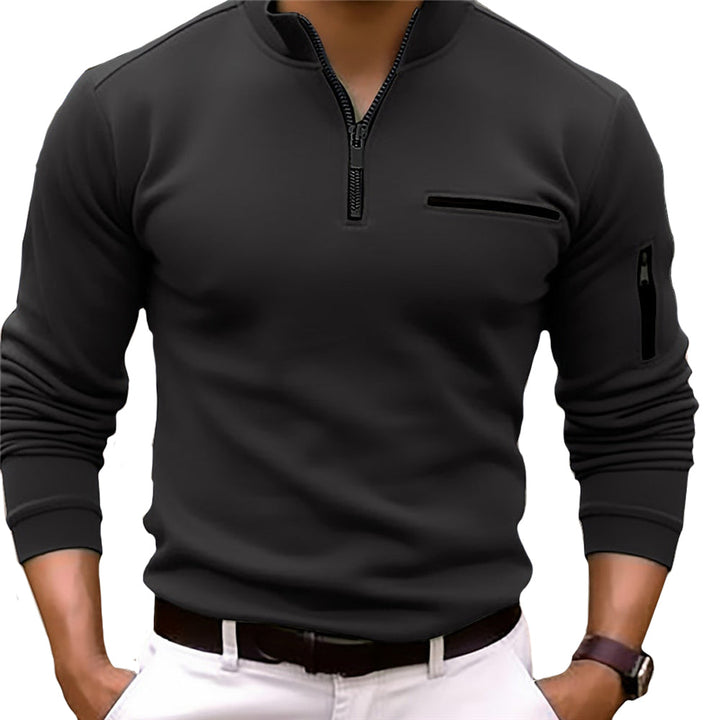 Men's Half-Zip Casual Slim-fit T-shirt – Ultra-Smooth, Lightweight Dailywear Tee