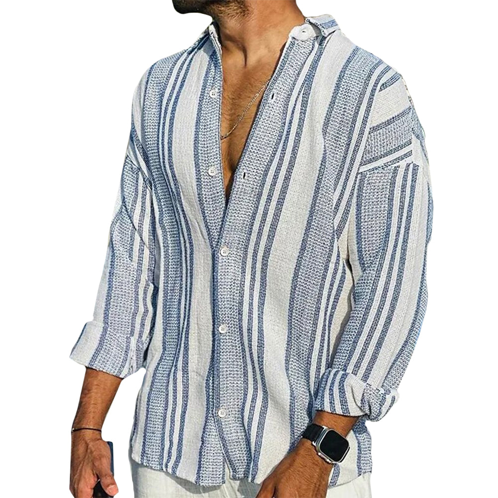 Coastal Stripe Relaxed-Fit Shirt – Ultra-Soft, Breathable & Light