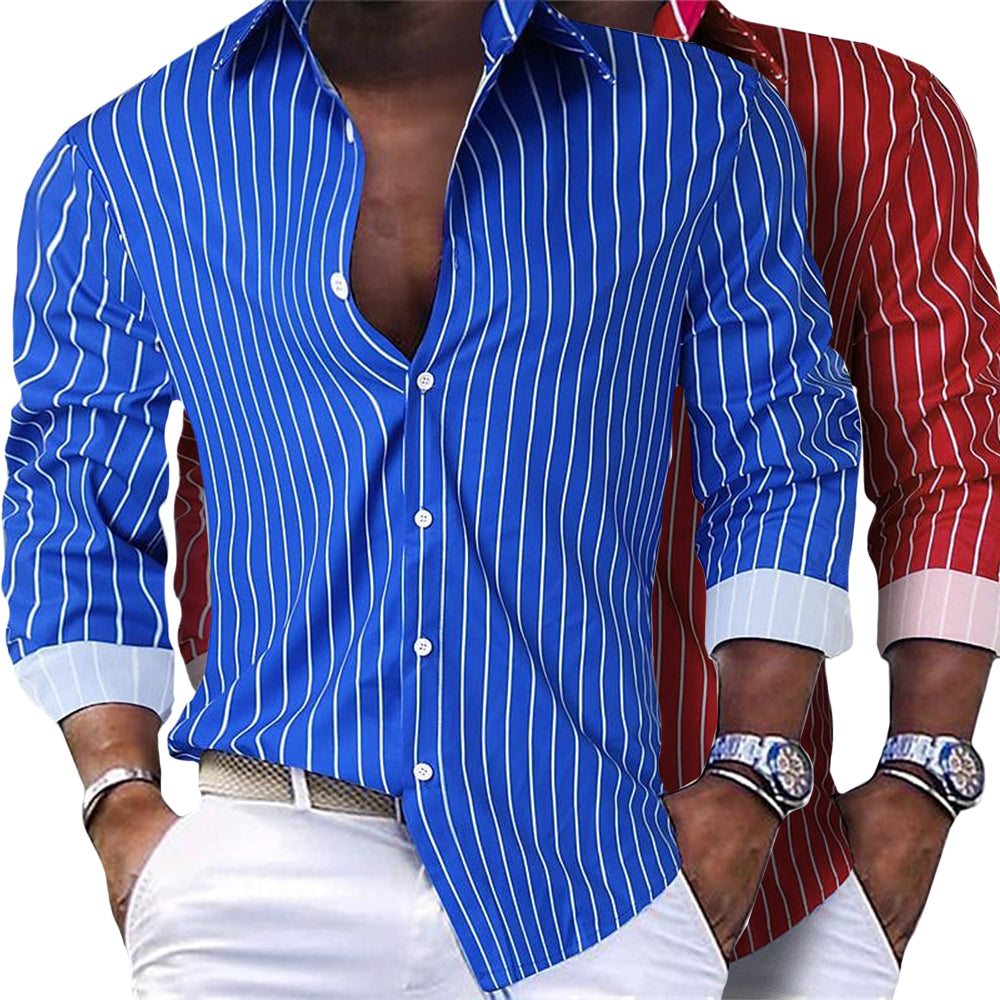 Classic Button-up Stripe Shirt – Ultra-light, Tailored Fit, Dress Shirt