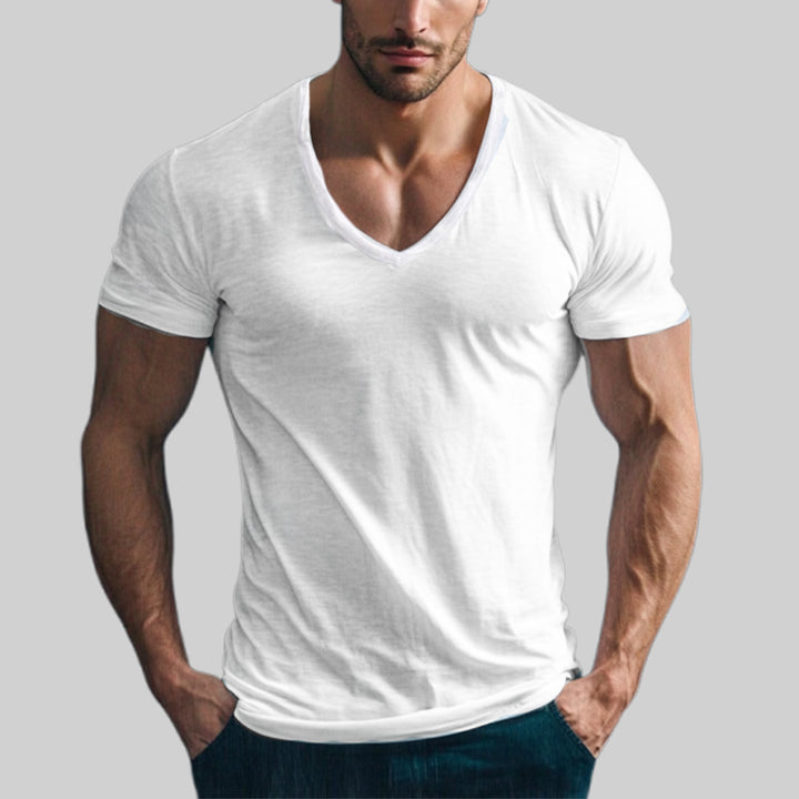 100% Pure Cotton V-Neck T-Shirt – Lightweight, Ultra-soft Tee