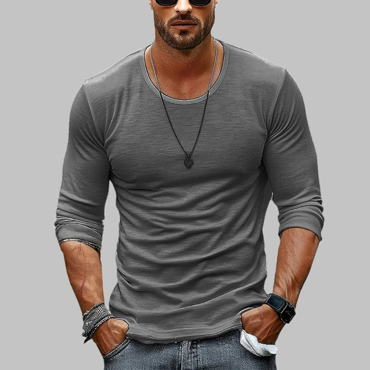 Classic Slim Fit Long Sleeve Tee – Lightweight & Breatbable Dailywear Tshirt