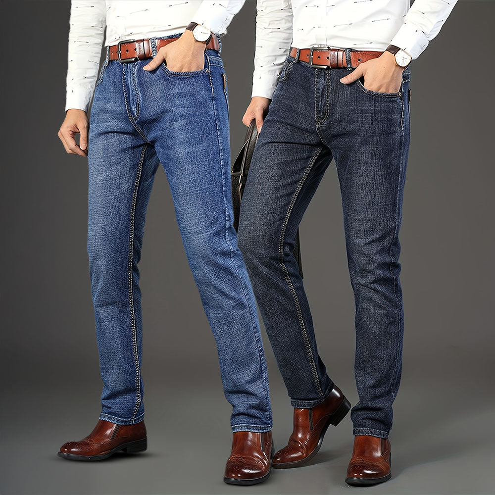 Men’s Classic Straight-Fit Cotton Jeans – Durable, Comfortable Dailywear Denim
