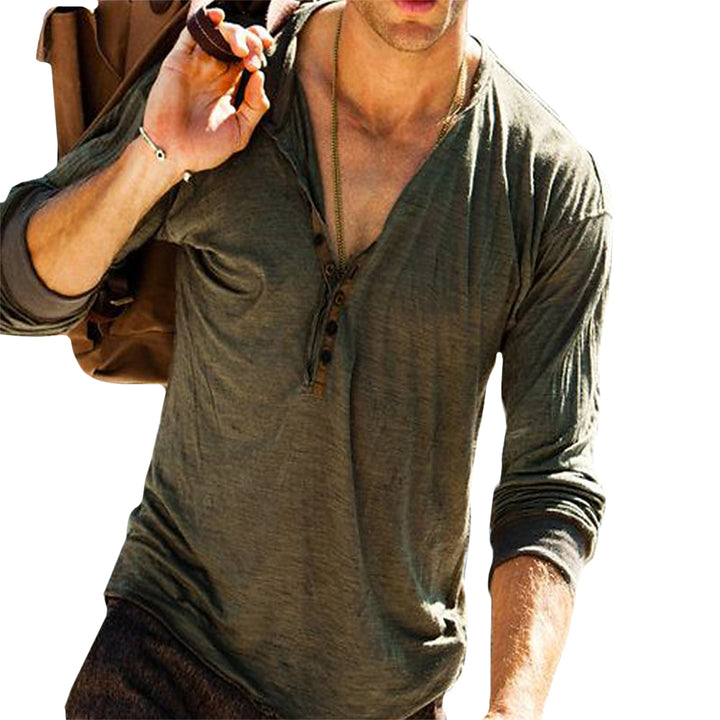 Men’s Premium Cotton Blend Henley T-Shirt – Lightweight, Breathable, Ultra-soft Tee