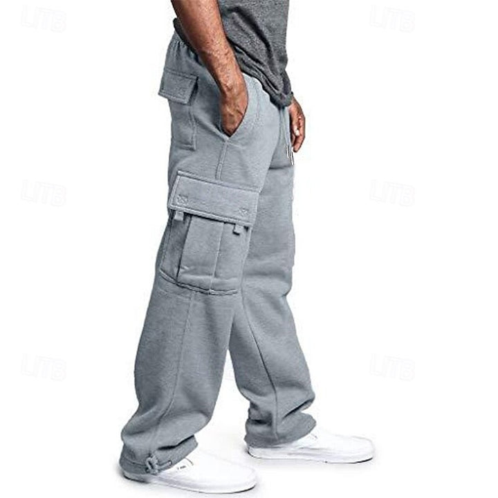 Men’s Ultra-Soft Fleece Cargo Joggers – Multiple Pockets, Relaxed Fit Daily Wear Joggers
