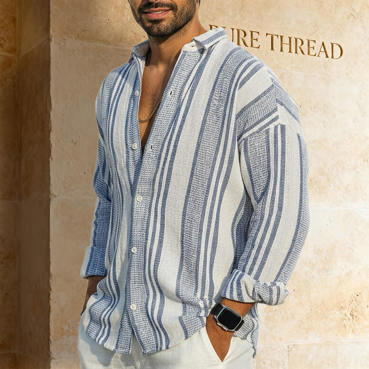 Coastal Stripe Relaxed-Fit Shirt – Ultra-Soft, Breathable & Light
