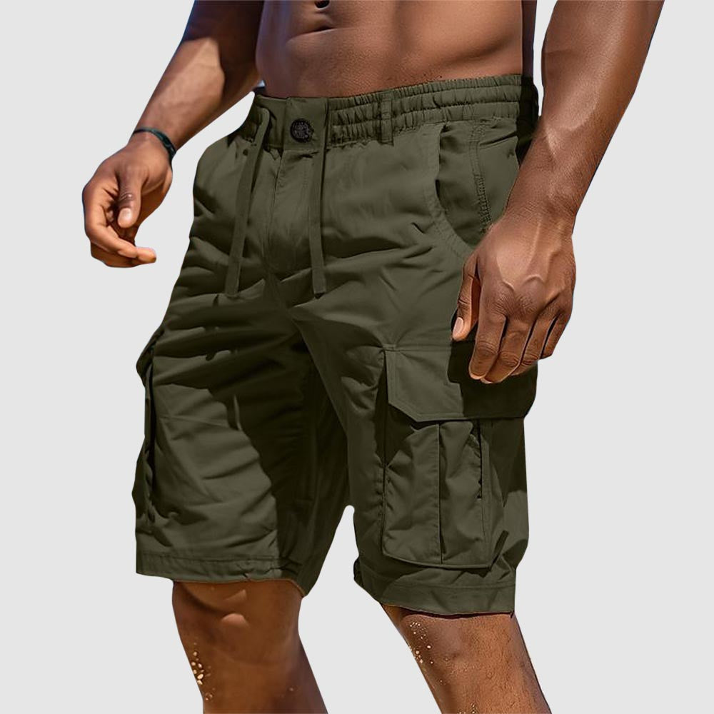Men's Utility Cargo Cotton Shorts – Relaxed Fit, Multiple Pockets, Lightweight Shorts