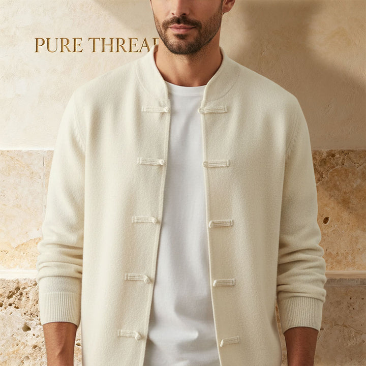 Men's Soft Cashmere Loop-Button Cardigan – Ultra-Light, Super Soft Cardigan
