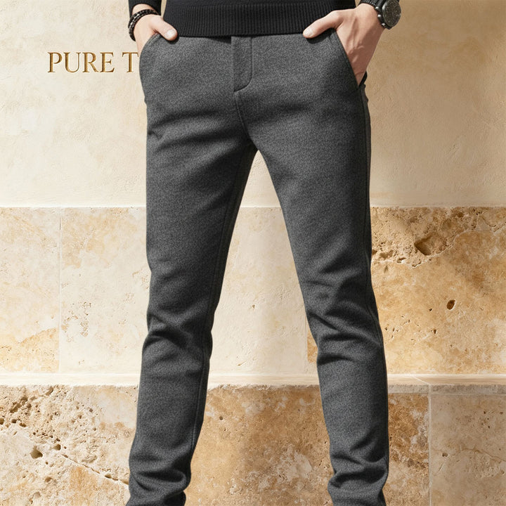 Men's Ultra-Stretch Cotton-Blend Pants – Slim-Fit, Lightweight Pants