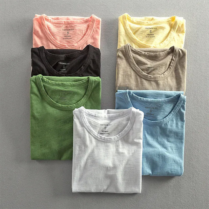 Men's 100% Organic Cotton Crew Neck Tee – Ultra-Light, Breathable T-Shirt